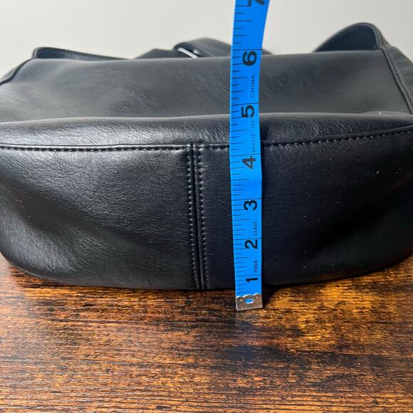 NWT Anthropologie Melie Bianco Marni Bow Knot Bag Cossbody Black Faux Leather - Picture 13 of 14